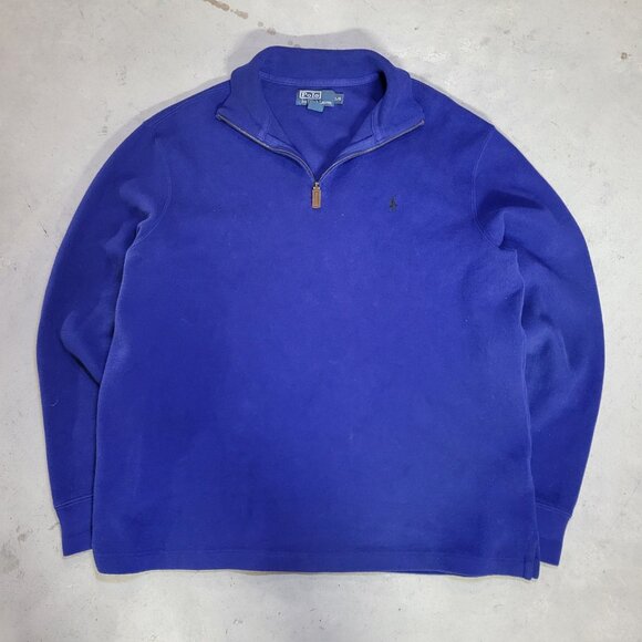 VINTAGE Blue Polo Ralph Lauren Quarter-Zip - Picture 1 of 4